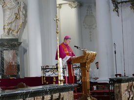 Abschlussvesper der Bischofskonferenz mit Spendung des Bonifatiussegens (Foto: Karl-Franz Thiede)